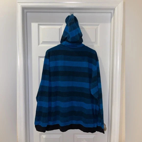 Vans Full Zip Hoodie Mens XXXL Blue & Black Long Sleeve Casual Sweatshirt - Picture 4 of 9